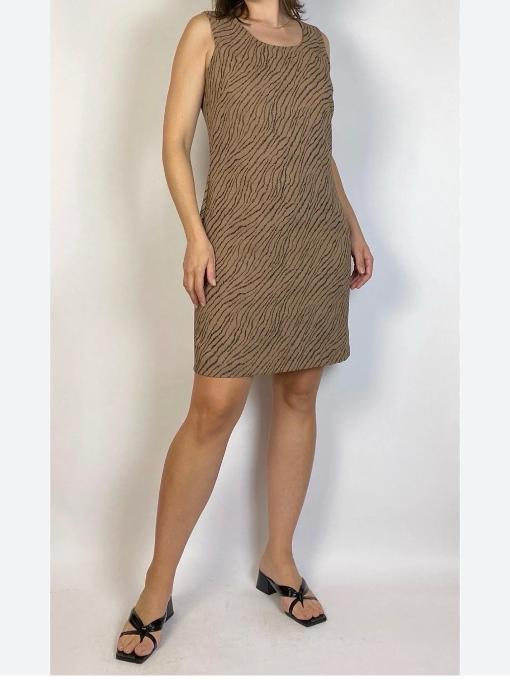 Reformation Tan Textured Knit Dress